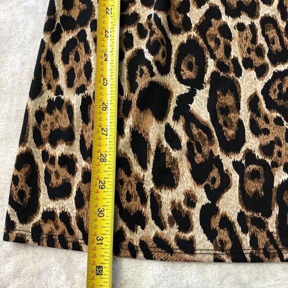 Leopard Animal Print Sleeveless Dress Size Large - Picture 10 of 12